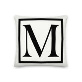 Letter M Border Monogram Decorative Throw Pillow Cushion, Pillow, $ 64.50, A Moment Of Now™